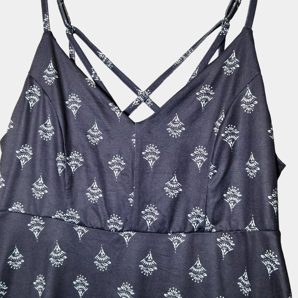 Market & Spruce Alisha Navy Blue Above Knee Knit Maternity Dress Large NWT - Picture 2 of 8